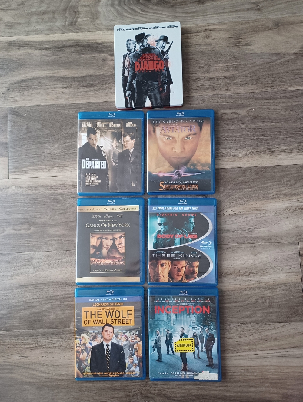 Blu-ray Movie Lot (7) – Inception, Wolf of Wall Street, Django and More